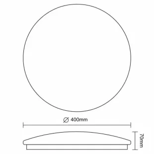 Interiérové svietidlo NEDES LED svietidlo STAR + diaľkový ovládač 36W LCL534AU