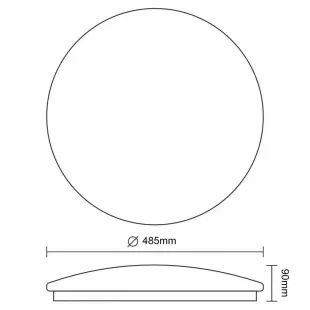 Interiérové svietidlo NEDES LED svietidlo STAR + diaľkový ovládač 48W LCL535AD
