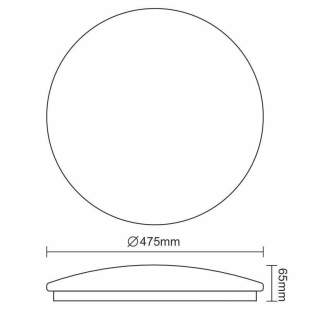Interiérové svietidlo NEDES LED svietidlo STAR + diaľkový ovládač 48W LCL535AS