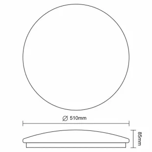 Interiérové svietidlo NEDES LED svietidlo STAR + diaľkový ovládač 48W LCL535AU