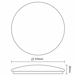 Interiérové svietidlo NEDES LED svietidlo STAR + diaľkový ovládač 60W LCL536AD