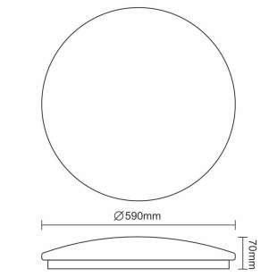 Interiérové svietidlo NEDES LED svietidlo STAR + diaľkový ovládač 60W LCL536AS