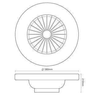 Interiérové svietidlo NEDES LED svietidlo + stropný ventilátor + diaľkový ovládač 72W LCL6352