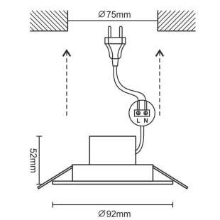 Interiérové svietidlo NEDES LED svietidlo 7W IP44 LDL163/SW