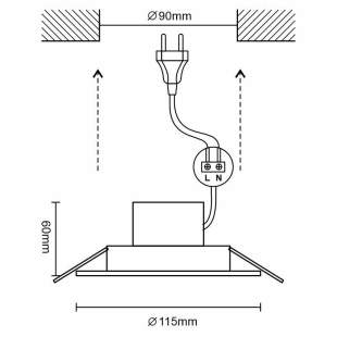 Interiérové svietidlo NEDES LED svietidlo 10W IP44 LDL164/SW