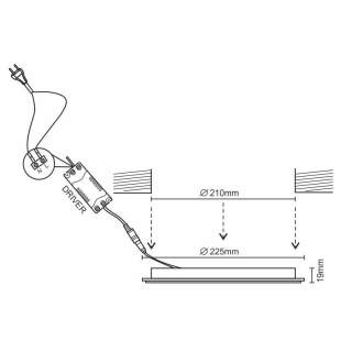 Interiérové svietidlo NEDES LED panel 18W 4000K LPL124