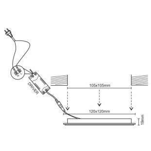 Interiérové svietidlo NEDES LED panel 6W 4000K LPL221