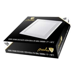 Interiérové svietidlo NEDES LED panel prisadený 6W 4000K LPL421