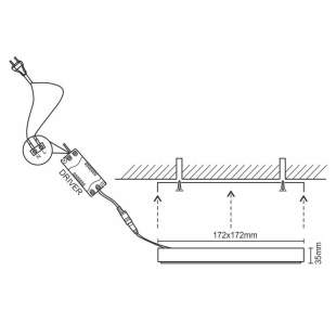 Interiérové svietidlo NEDES LED panel prisadený 12W 4000K LPL423
