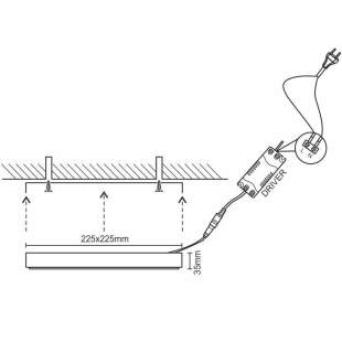 Interiérové svietidlo NEDES LED panel prisadený 18W 4000K LPL424