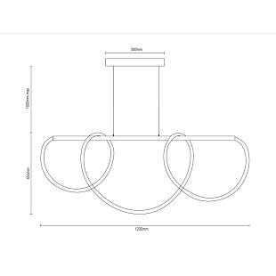 Interiérové svietidlo Závesné svietidlo NEDES J4390/B LED + diaľkový ovládač 75W J4390/B