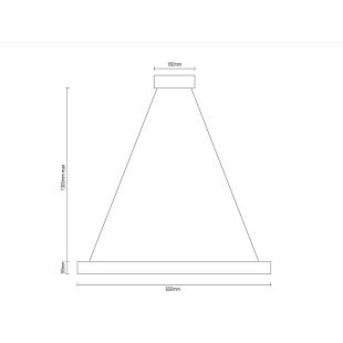 Interiérové svietidlo Závesné svietidlo NEDES J4391/B LED + diaľkový ovládač 80W J4391/B