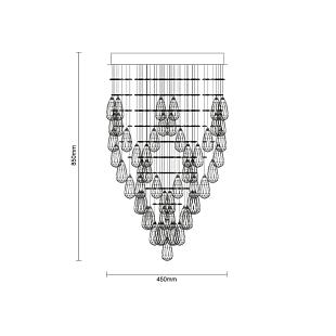 Interiérové svietidlo Krištáľový luster MAJURO 30W - N3001 N3001