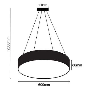 Interiérové svietidlo NEDES LED závesné svietidlo 35W LCL7121-H