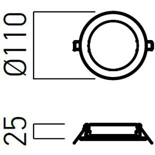 Interiérové svietidlo ARELUX XFACE zápustné svietidlo FCR01WW/MWH