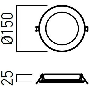 Interiérové svietidlo ARELUX XFACE zápustné svietidlo FCR02NW/MWH