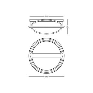 Interiérové svietidlo ZAMBELIS CEILING LED LIGHT 56W 3000K ALUMINIUM  BLACK 22016