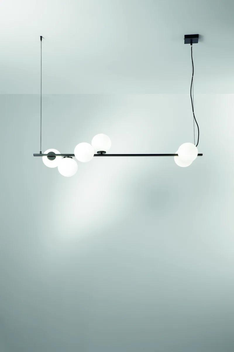 Interiérové svietidlo FAN EUROPE SOSPENSIONE ENOIRE NERA 6XE14 120X12X150CM I-ENOIRE-S120