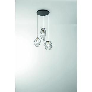 Interiérové svietidlo FAN EUROPE SOSPENSIONE KIKO NERA/ORO 3XE27 42X40X150CM I-KIKO-S3