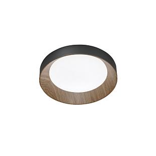 Interiérové svietidlo FAN EUROPE PLAFONIERA LED ARKA NERA/LEGNO 23W 3300LM CCT 3000-4000-6500K 40X40X8,5CM