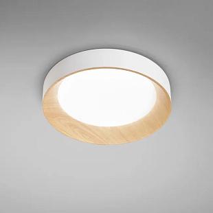 Interiérové svietidlo FANEUROPE PLAFONIERA LED ARKA BIANCA/LEGNO 35W 5000LM CCT 3000-4000-6500K