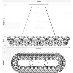 Interiérové svietidlo Závesný krištáľový luster 1050 VIZARDI V30110 - GLORIA V30110