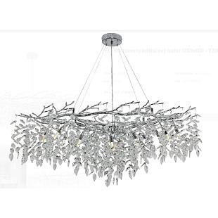 Interiérové svietidlo Závesný krištáľový luster ELYSIA 1200x600 - V20002 V20002