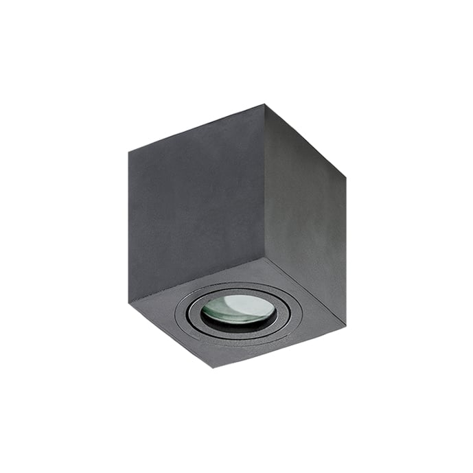 Bodové svietidlo AZZARDO Brant Square IP44 black AZ2878