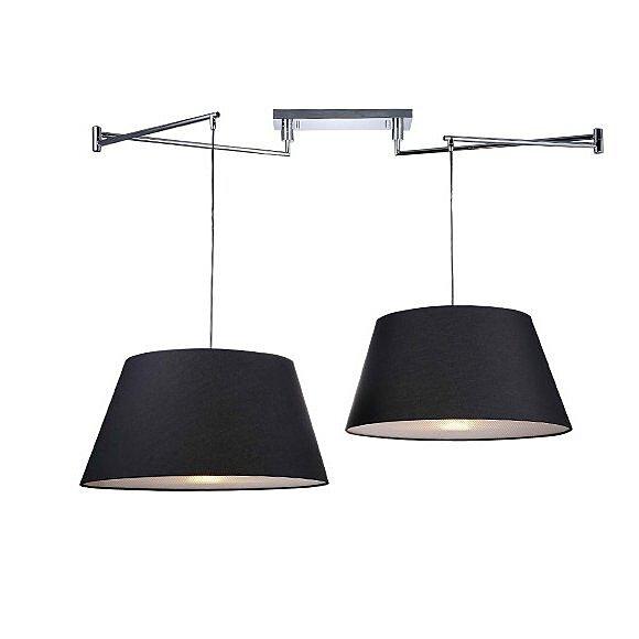 Interiérové svietidlo Závesné svietidlo AZZARDO NATALIA 2 S Ø 50cm - čierna  MD2238-2S/BK