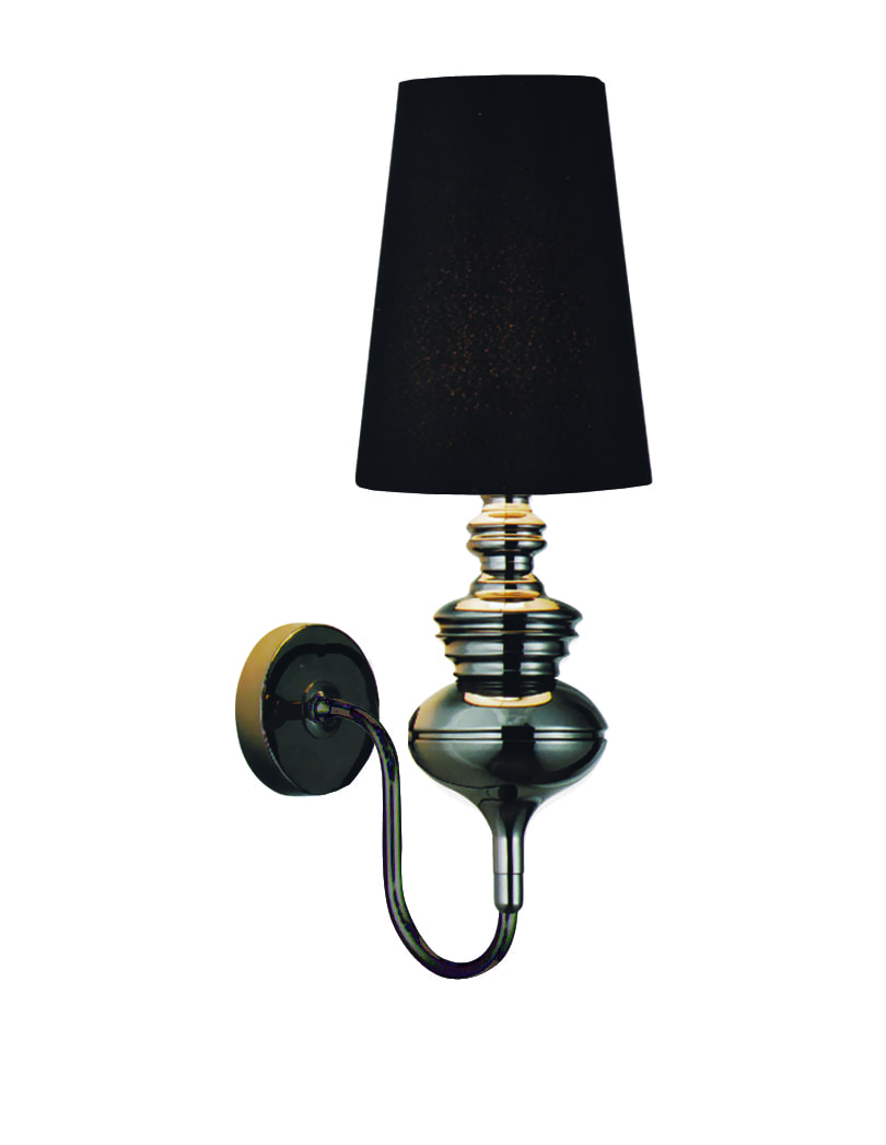 Nástenné svietidlo AZZARDO BAROCO Wall black AZ0062