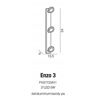 Interiérové svietidlo AZZARDO ENZO 3 AZ0671