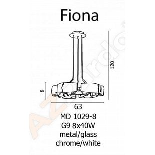 Interiérové svietidlo AZZARDO FIONA 8 Pendant AZ0154