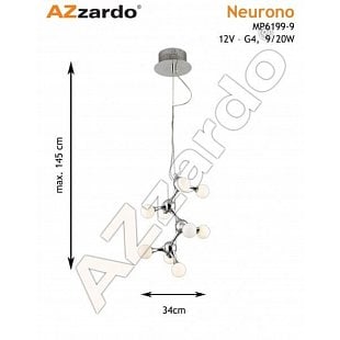 Interiérové svietidlo AZZARDO NEURONO Pendant AZ0109