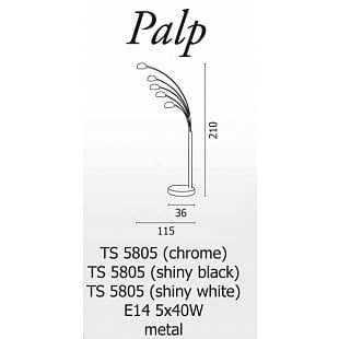 Interiérové svietidlo AZZARDO PALP Floor chrome  AZ1122