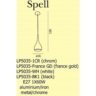 Interiérové svietidlo AZZARDO SPELL Pendant chrome  AZ0285