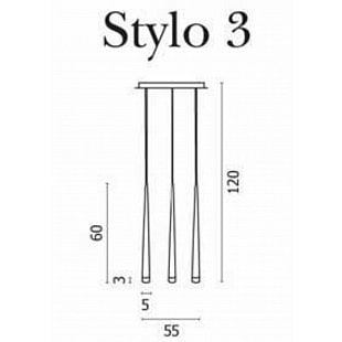 Závesné svietidlo AZZARDO STYLO 3 Pendant chrome AZ0133