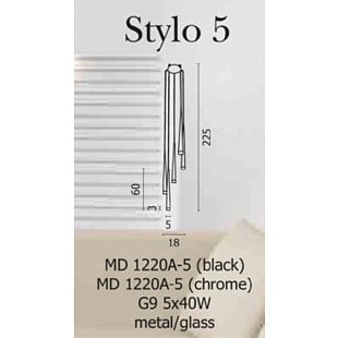 Závesné svietidlo AZZARDO STYLO 5 Pendant black AZ0119