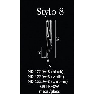 Závesné svietidlo AZZARDO STYLO 8 Pendant white AZ0209