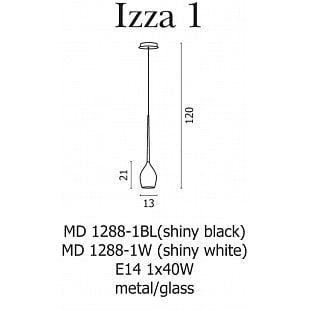 Interiérové svietidlo AZZARDO IZZA 1 Pendant amber AZ1221