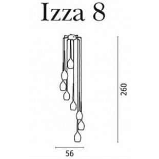 Interiérové svietidlo AZZARDO IZZA 8 Pendant amber AZ1223