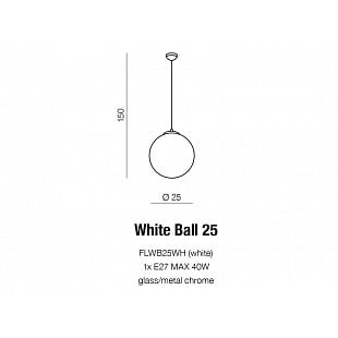 Interiérové svietidlo AZZARDO WHITE BALL 25  AZ2515