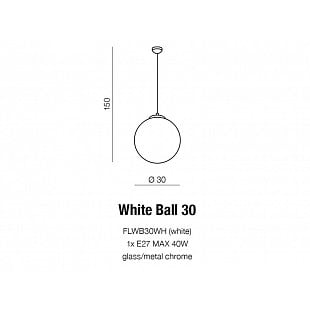 Interiérové svietidlo AZZARDO WHITE BALL 30  AZ2516