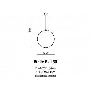 Interiérové svietidlo AZZARDO WHITE BALL 50  AZ1329