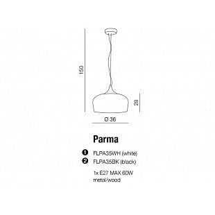 Závesné svietidlo AZZARDO PARMA white    AZ1330