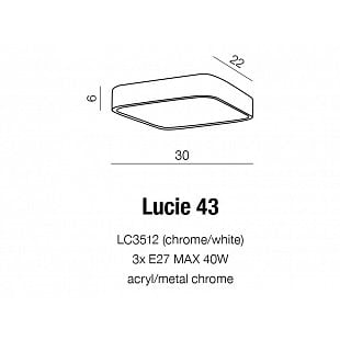 Stropné svietidlo AZZARDO LUCIE 43 top   AZ1309