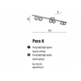 Bodové svietidlo AZZARDO PERA 6 sand grey AZ1257