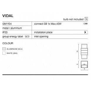 Interiérové svietidlo AZZARDO VIDAL aluminium  AZ0862