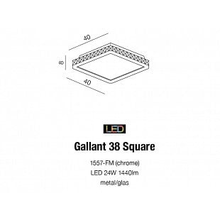 Interiérové svietidlo AZZARDO GALLANT 38 square AZ1594