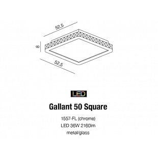 Interiérové svietidlo AZZARDO GALLANT 50 square AZ1595