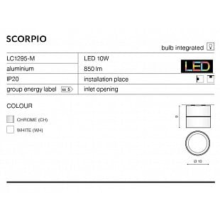 Interiérové svietidlo AZZARDO SCORPIO chrome  AZ1452